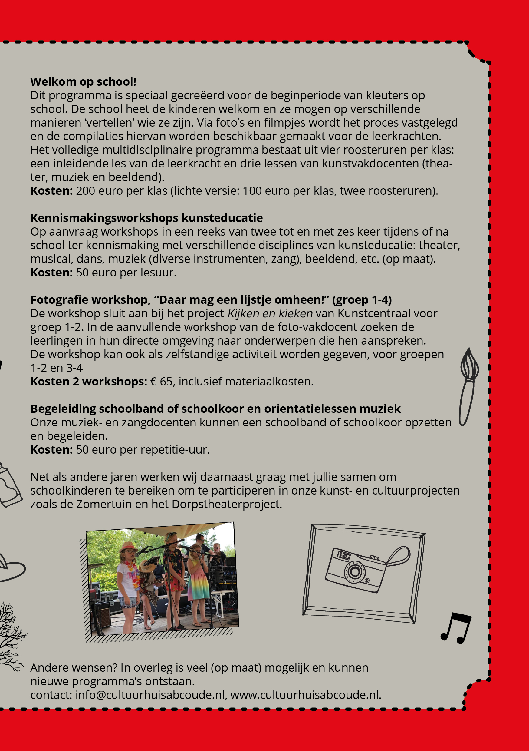Aanbod kunsteducatie 20204
